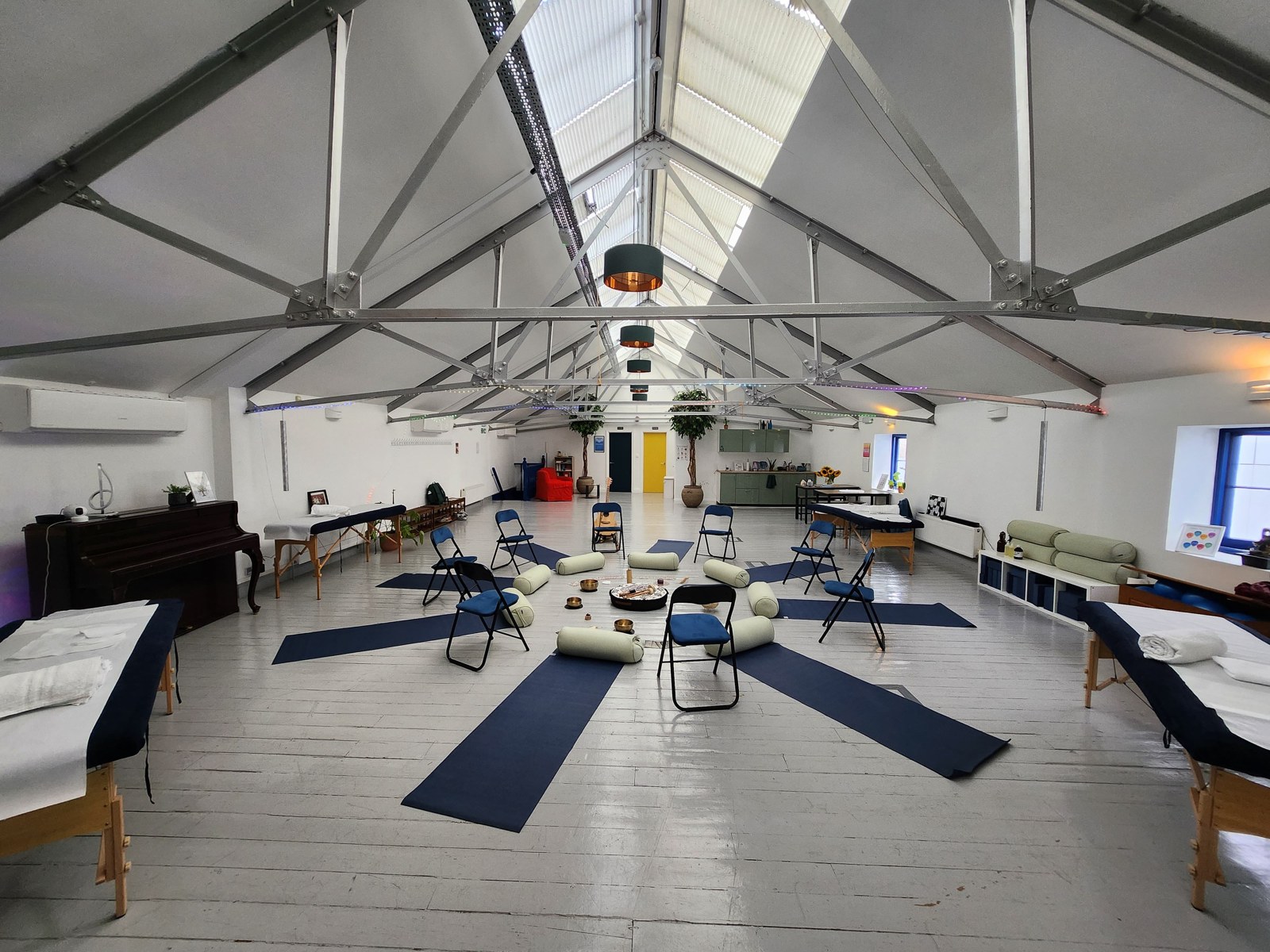Our workshop room set up in a circle at Prana Voice, Tuscany Wharf, Hoxton N1